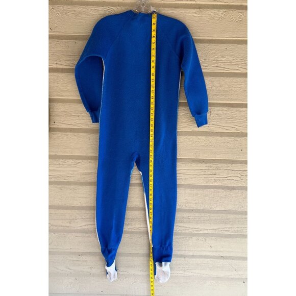 Disney Aladdin 1992 Fleece Pajamas Sleeper Suit Blue Kids 12 Footsie Genie Read* - Picture 3 of 13